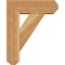 Ekena Millwork Traditional Craftsman Rough Sawn Bracket w/ Offset Brace, Western Red Cedar, 6"W x 16"D x 20"H BKT0604X16X20TRA04RWR - alternate 4